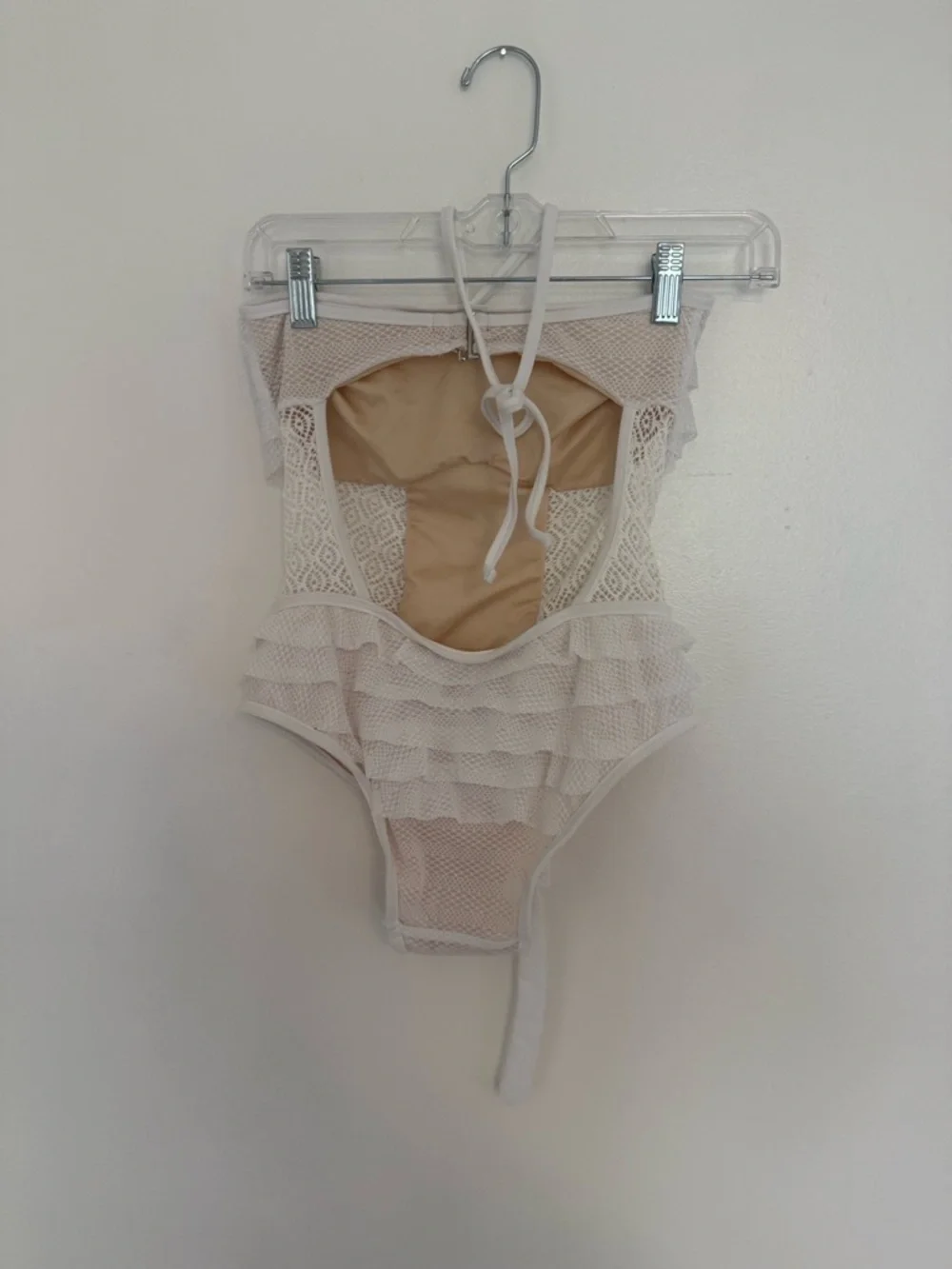 NWT Nightcap Swim One Piece Gidget Lace in Dove White